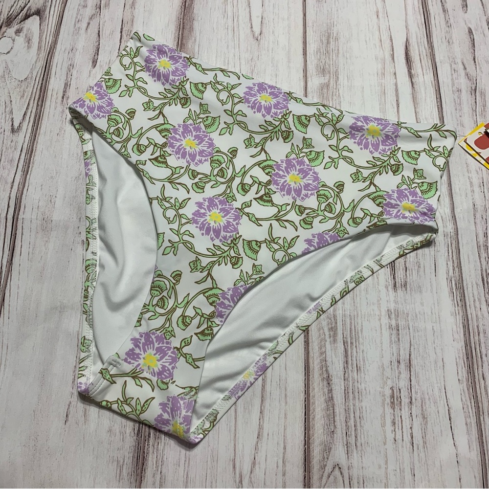 NWT Roller Rabbit Daphne Floral Printed High Waisted Swim Bottom - Picture 5 of 7